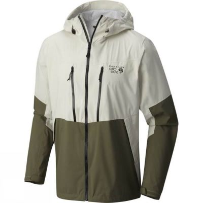 Chaquetas Mountain Hardwear ThunderShadow Hombre - Beige / Verde Oliva - Chile EPU320179